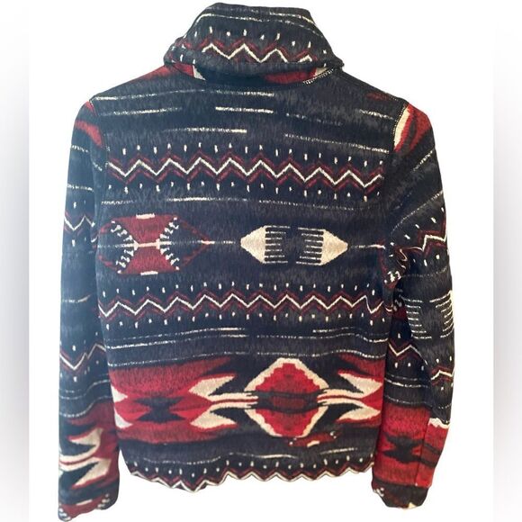 Lauren Jean Co. Sz PS Western Rodeo Bolo Flannel Collar Button Jacket - Picture 3 of 7